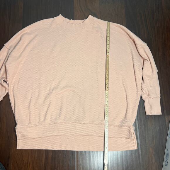 Aerie light peach crewneck sweater sz large - Picture 6 of 6